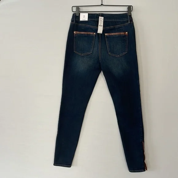 NWT WHBM Mid Rise Skinny Ankle Jeans 2R - Picture 8 of 16